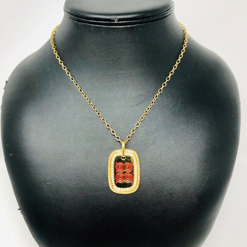 SYMBELLA sterling sterling, gold overlay pendant necklace, 19.5g - NWOT